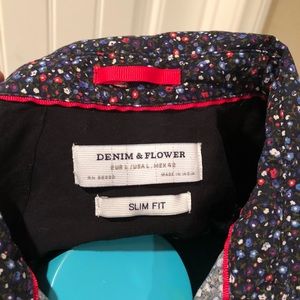 Denim & Flower Speckled Shirt